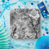 ブラックアンドシルバトワールデフルーア ペーパープレート (パーティー)