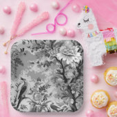 ブラックアンドシルバトワールデフルーア ペーパープレート (パーティー)