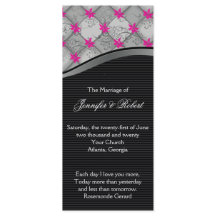 ブラックアンドシルバーダイヤモンドストライプ結婚式 プログラム