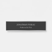 ブラックアンドシルバープロフェッショナルテンプレートグラマラス サインプレート (正面)