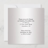 ブラックアンドシルバーホリデイツリー招待状 招待状 (裏面)