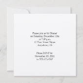 ブラックアンドシルバーホリデーツリー招待状 招待状 (裏面)