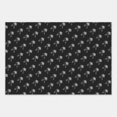 ブラックアンドシルバールック占星術スターサインアクエリアス ラッピングペーパーシート (正面3)