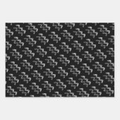 ブラックアンドシルバールック占星術スターサインアクエリアス ラッピングペーパーシート (正面)