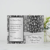 ブラックアンドシルバー雪片結婚式 プログラム (スタンド正面)