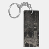 ブラックアンドタウペスカイライン動揺してヴェネツィアイタリア キーホルダー (正面左)