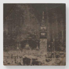 ブラックアンドタウペスカイライン動揺してヴェネツィアイタリア ストーンコースター