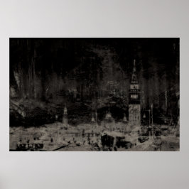 ブラックアンドタウペスカイライン動揺してヴェネツィアイタリア ポスター