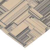 ブラックアンドタンアールデコデザイン ミディアムテーブルランナー (コーナー)