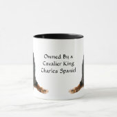 ブラックアンドタンカバリエキングチャールズスパニエル犬ドッグ マグカップ (中央)