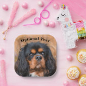 ブラックアンドタンカバリエールキングチャールズスパニエル犬ドッグ ペーパープレート (パーティー)