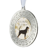 ブラックアンドタンコンハウンドオンタン葉ズ オーナメント (左)