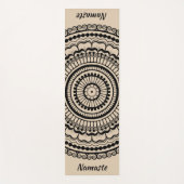 ブラックアンドタンメーンディヘンナマンダラ ヨガマット (正面)