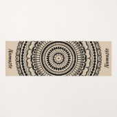ブラックアンドタンメーンディヘンナマンダラ ヨガマット (正面(横))