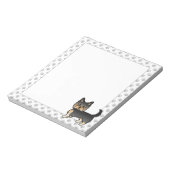 ブラックアンドタンヨークシャーテリアヨークシャーテリア漫画の犬 ノートパッド (回転)