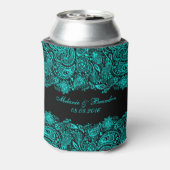 ブラックアンドターコイズペイズリーレース 缶クーラー (缶裏面)