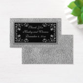 ブラックアンドピューター結婚式の引き出物ラベル (デスク)
