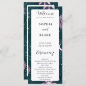 ブラックアンドピンクシナ結婚式 プログラム (正面/裏面)