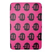 ブラックアンドピンクジャックオランタンフリースブランケット バスマット (正面縦)