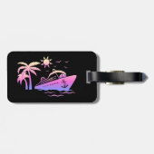 ブラックアンドピンクスクルーズバケーション ラゲッジタグ (裏面横)