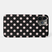 ブラックアンドブラッシュライトピンクドット Case-Mate iPhoneケース (裏面(横))