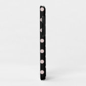 ブラックアンドブラッシュライトピンクドット Case-Mate iPhoneケース (裏面/左)
