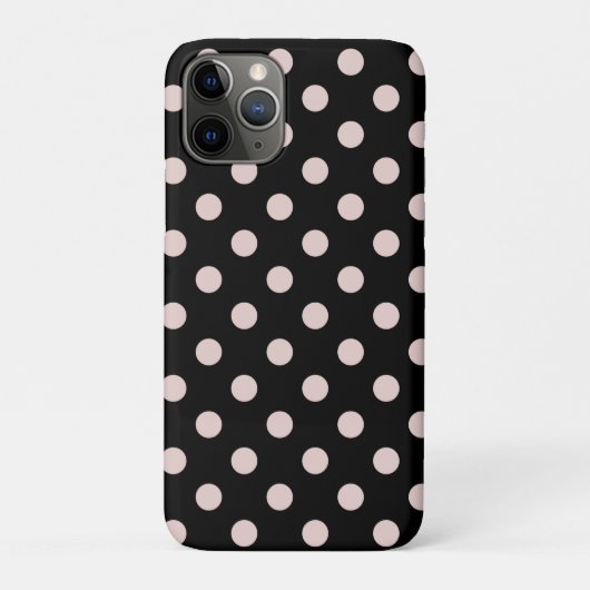 ブラックアンドブラッシュライトピンクドット Case-Mate iPhoneケース (裏)