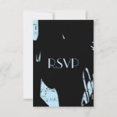 ブラックアンドブルーアブストラクトミュージック　RSVP（出欠確認）　メニュー選択肢2 出欠カード (裏面)