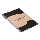 ブラックアンドベージュ紙 ノートブック (右側)