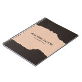 ブラックアンドベージュ紙 ノートブック (左側)