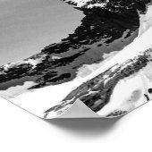 ブラックアンドホイーの象徴的なアルパインマウンテンマターホルン ポスター (角)