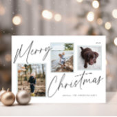 ブラックアンドホワイトのクリスマス写真 シーズンカード