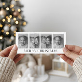 ブラックアンドホワイトのコラージュ写真 メリークリスマス