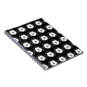 ブラックアンドホワイトのサッカーチーム ノートブック (右側)