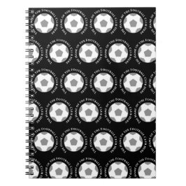 ブラックアンドホワイトのサッカーチーム ノートブック