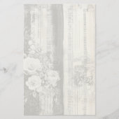 ブラックアンドホワイトのシャビーシックデザイン文具 便箋 (正面)