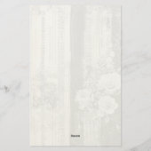 ブラックアンドホワイトのシャビーシックデザイン文具 便箋 (裏面)