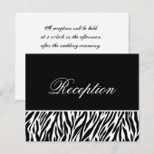 ブラックアンドホワイトのゼブラプリントテンプレートの受付カード エンクロージャーカード (正面/裏面)