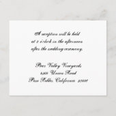 ブラックアンドホワイトのゼブラプリントテンプレートの受付カード エンクロージャーカード (裏面)