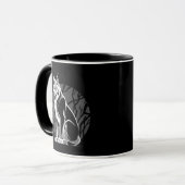 ブラックアンドホワイトのヒョウ マグカップ (正面左)