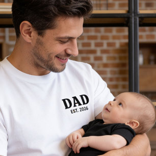 ブラックアンドホワイトのボールドお父さん設立 Tシャツ