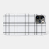 ブラックアンドホワイトのモダンなチェック柄シンプルデザイン Case-Mate iPhoneケース (裏面(横))