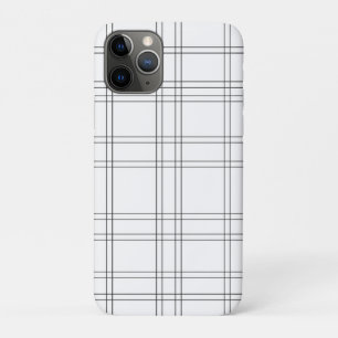 ブラックアンドホワイトのモダンなチェック柄シンプルデザイン iPhone 11 PROケース