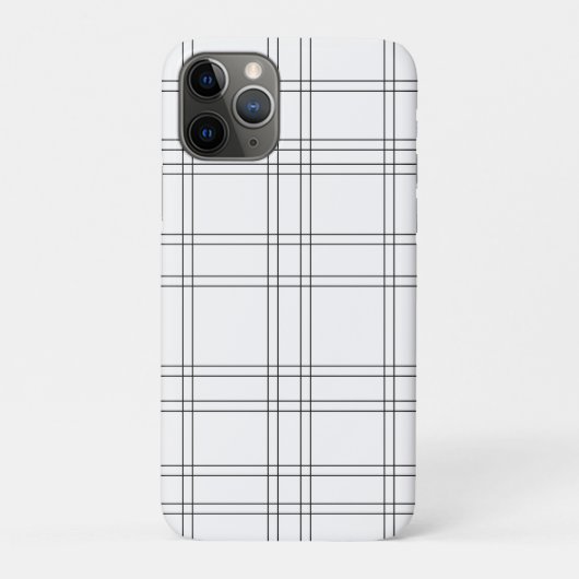 ブラックアンドホワイトのモダンなチェック柄シンプルデザイン Case-Mate iPhoneケース (裏)