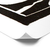 ブラックアンドホワイトの孔雀 ポスター (角)