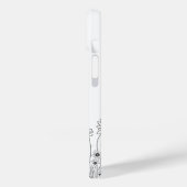 ブラックアンドホワイトの野の花iPhone 14ケース Case-Mate iPhoneケース (裏面 / 左)