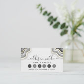 ブラックアンドホワイトグリッターアゲテジオデラックスシック ロイヤリティカード (スタンド正面)