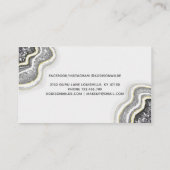 ブラックアンドホワイトグリッターアゲテジオデラックスシック ロイヤリティカード (裏面)