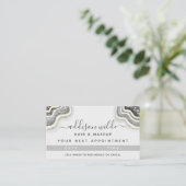 ブラックアンドホワイトグリッターアゲテジオデラックスシック 予約カード (スタンド正面)