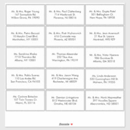 ブラックアンドホワイトゲフォーマルスト住所 シール